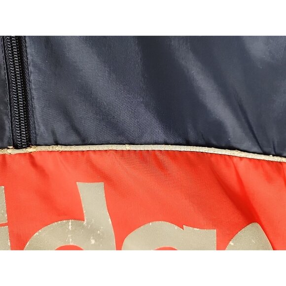Vintage 90s Adidas Windbreaker Jacket Small Nylon 1/4 Zip Reflective Blue Red - Picture 8 of 16